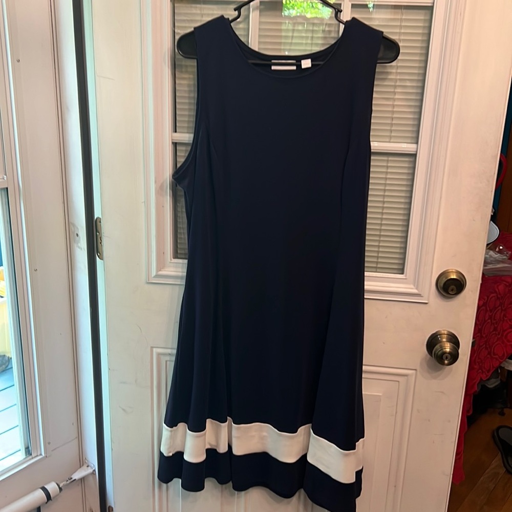 New York and Co. dress, Navy & white, size XL